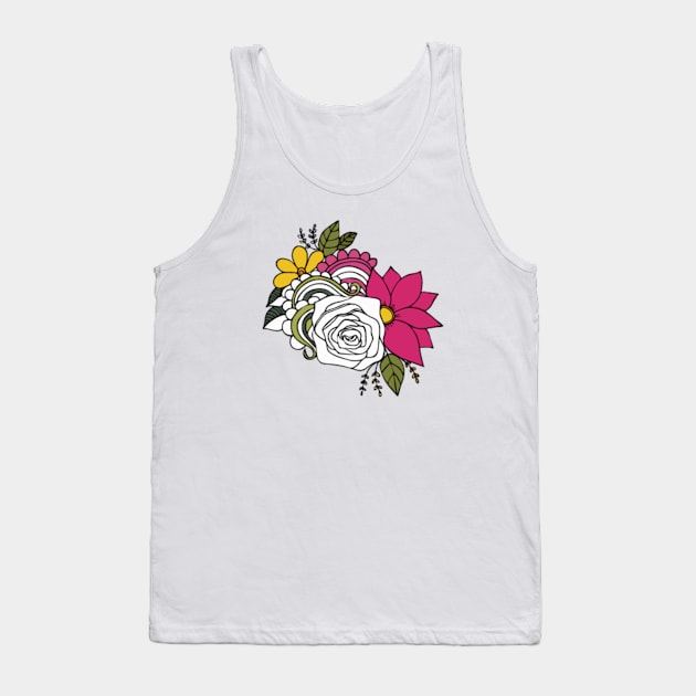 flower doodle Tank Top by brushnpaper